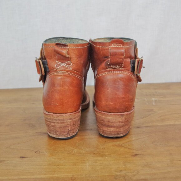 USA Made Timberland Boot Company Brown Leather Buckle Strap Ankle Boots - Picture 8 of 11